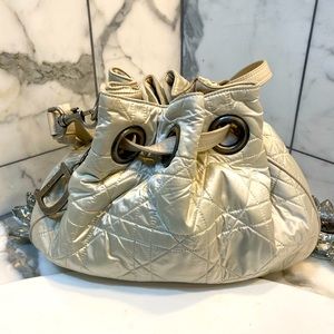 Christian Dior Quilted Cannage Hobo Shoulder Bag